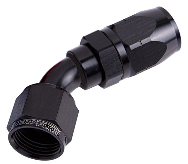 ALLOY 45 DEG HOSE END -12AN - AF502-12BLK