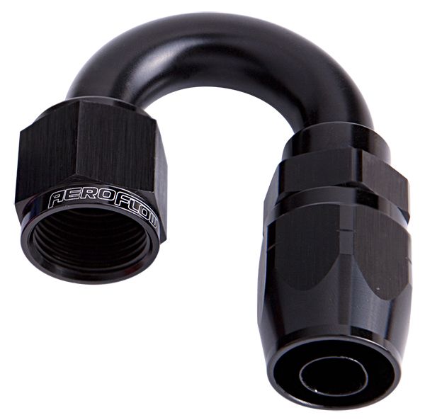 ALLOY 180 DEG HOSE END -10AN - AF506-10BLK