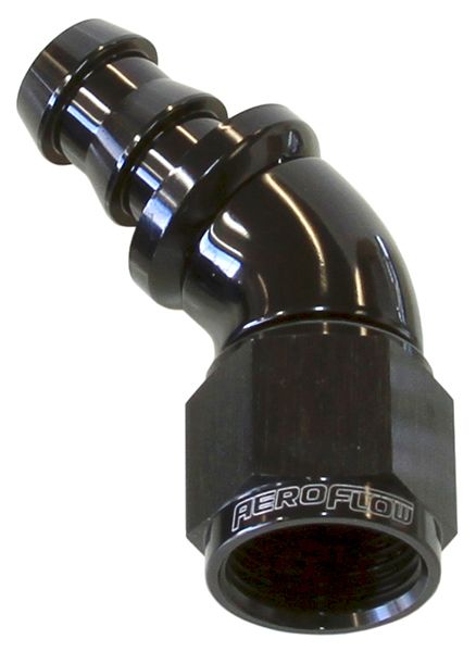 -12AN 45 DEG FULL FLOW PUSH LO - AF512-12BLK