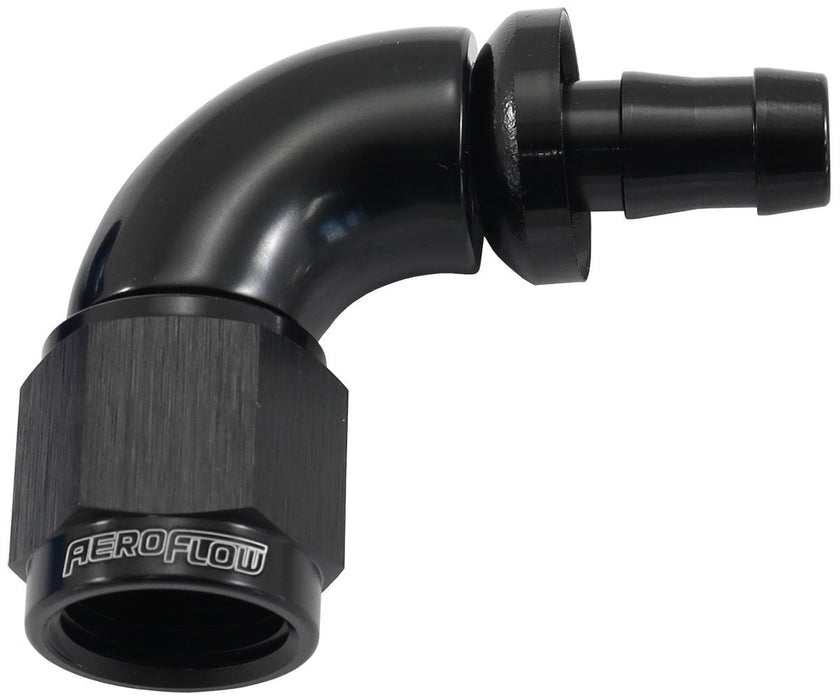 05BLK - -6AN TO 5/16" BARB 90 DEG FULL - AF513-06-05BLK