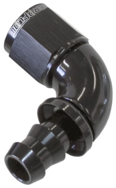 -8AN 90 DEG FULL FLOW PUSH LOC - AF513-08BLK