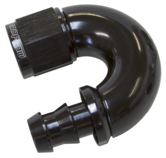 -12AN 180 DEG FULL FLOW PUSH L - AF516-12BLK