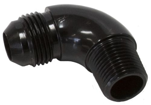 90 DEG 3/4" TO -12AN FULL FLOW - AF522-12BLK