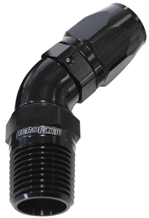 12BLK - Male 3/4 NPT 45 Deg to -16 Hos - AF528-16-12BLK