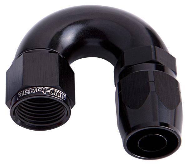 ALLOY 180 DEG HOSE END -16AN - AF556-16BLK