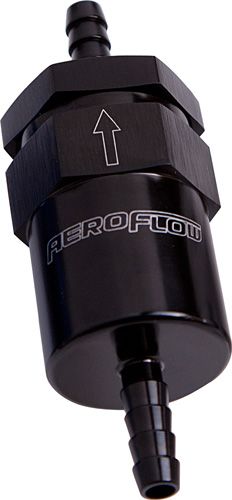 BILLET FUEL FILTER 5/16" BARB - AF610-05BLK