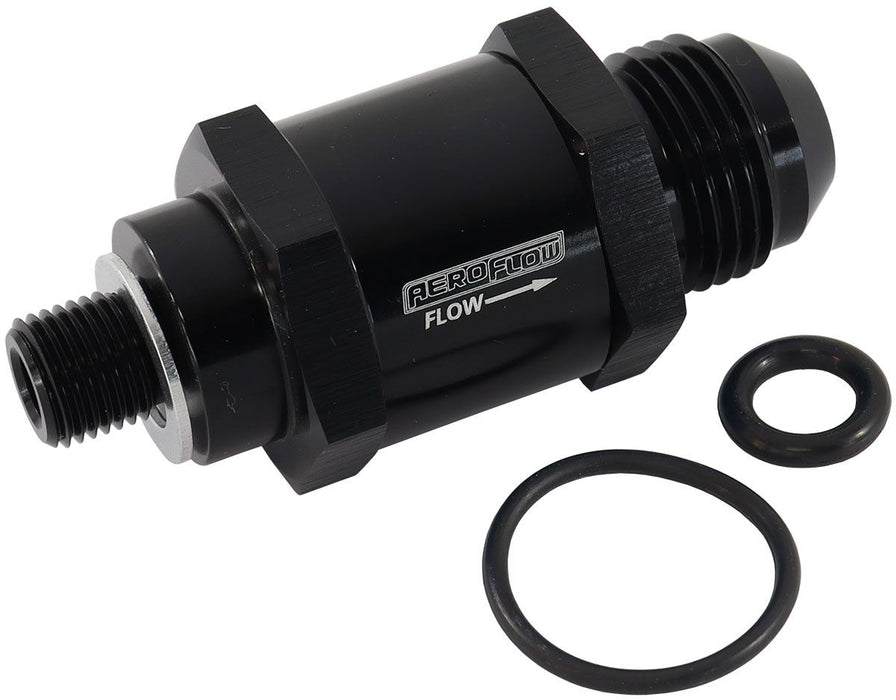 M10 X 1.0MM X -8AN CHECK VALVE - AF616-08BLK