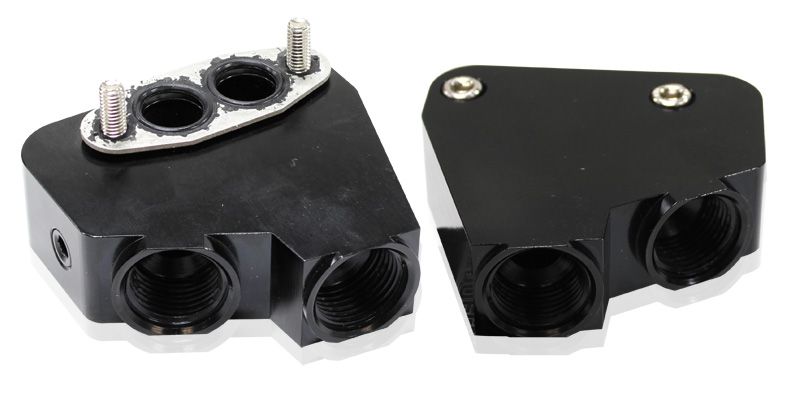 LS OIL COOLER ADAPTER -10ORB - AF64-2084BLK