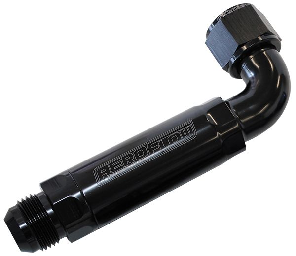 -12AN 90 DEG TO INLINE FILTER - AF64-4100BLK