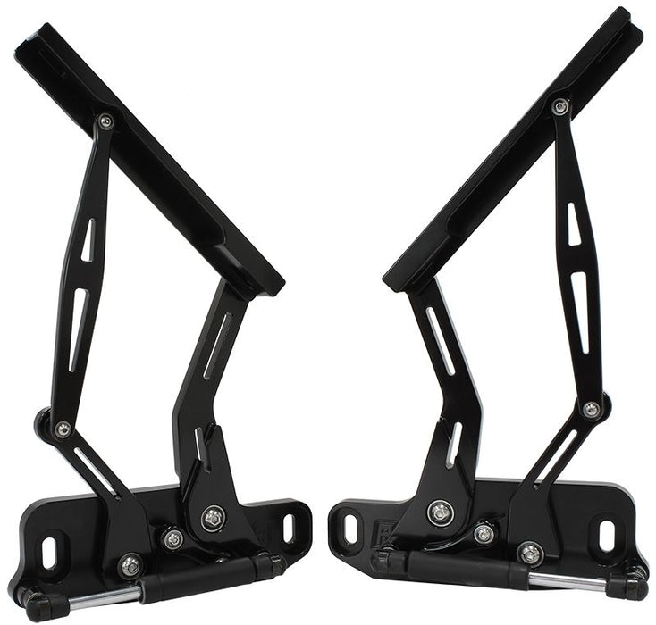 BILLET BONNET HINGE KIT BLACK - AF64-4122BLK