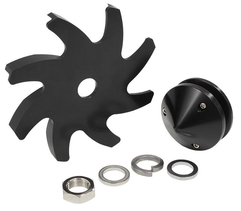 BILLET ALTERNATOR PULLEY & FAN - AF64-4300BLK