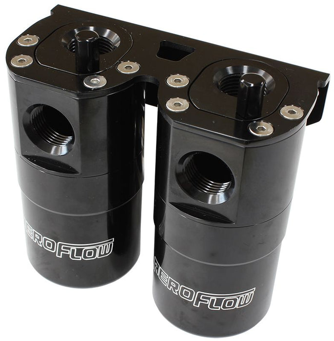 DUAL CATCH CAN -10ORB - AF64-4364BLK
