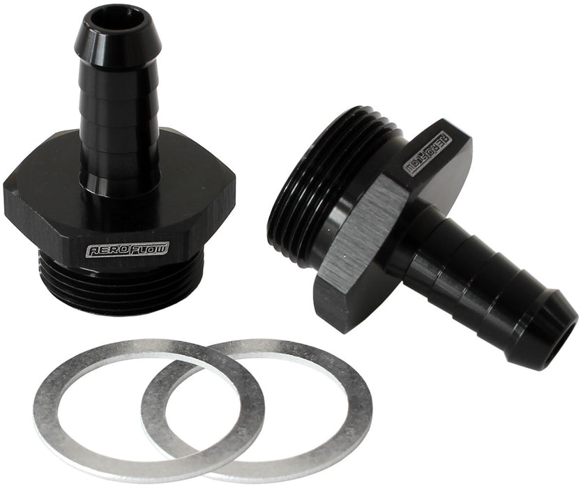HOLLEY INLET FITTING 3/8" BARB - AF700-01BLK
