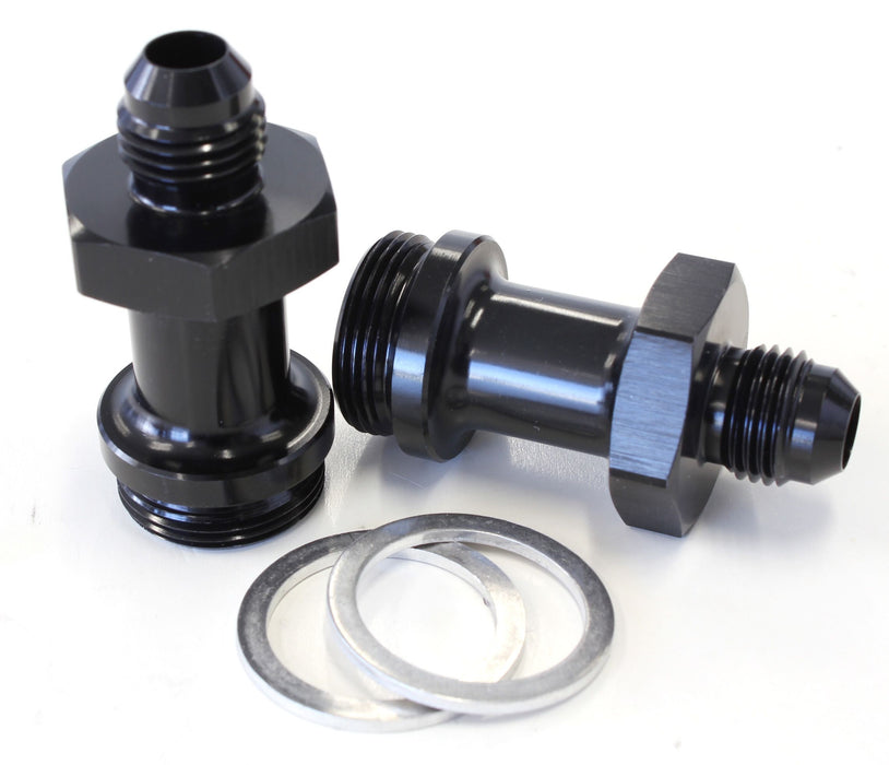 LBLK - HOLLEY INLET FITTING -6AN - AF700-06-LBLK