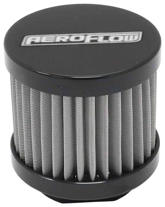 SMALL-10AN S/S BILLET BREATHER - AF77-2004BLK