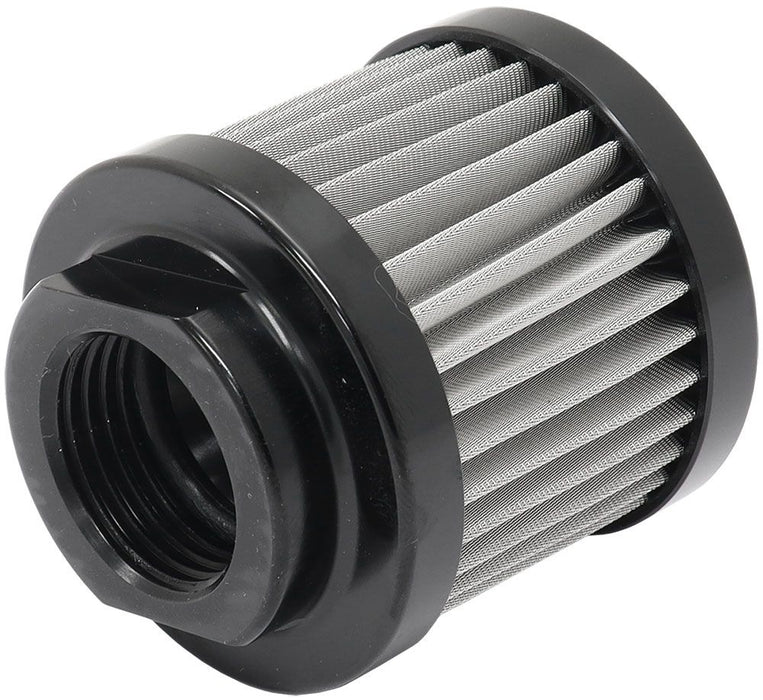 SMALL-10AN S/S BILLET BREATHER - AF77-2004BLK