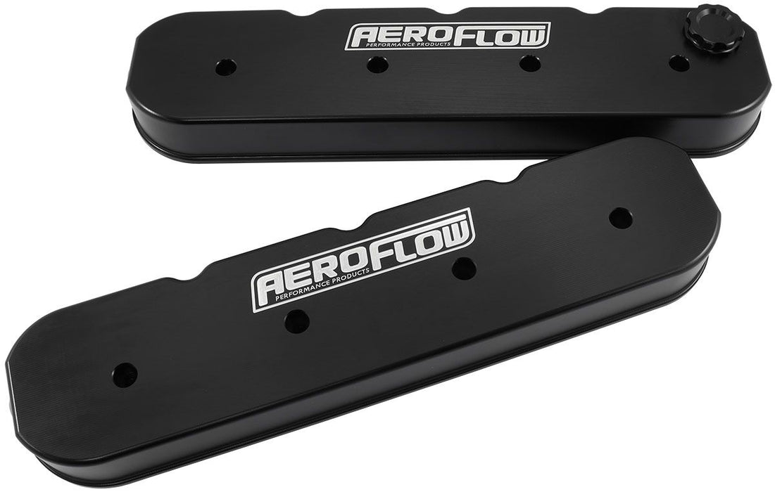 GM LS BILLET VALVE COVERS PAIR - AF77-5010BLK