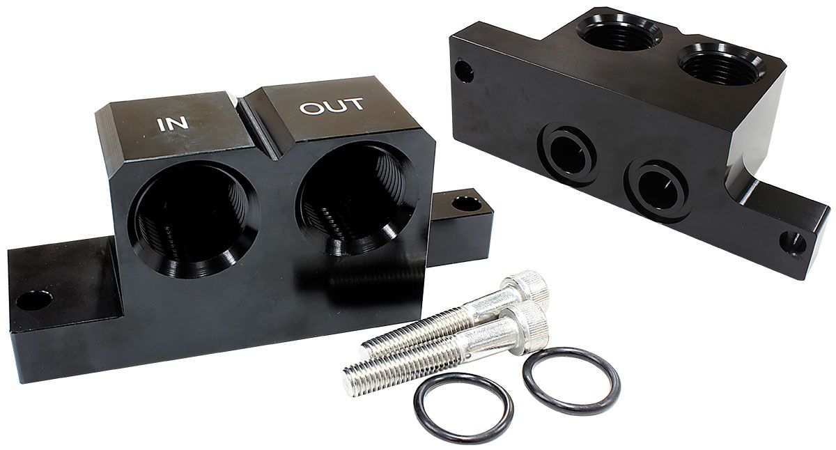 GM LS 90DEG OIL BLOCK ADAPTER - AF82-2009