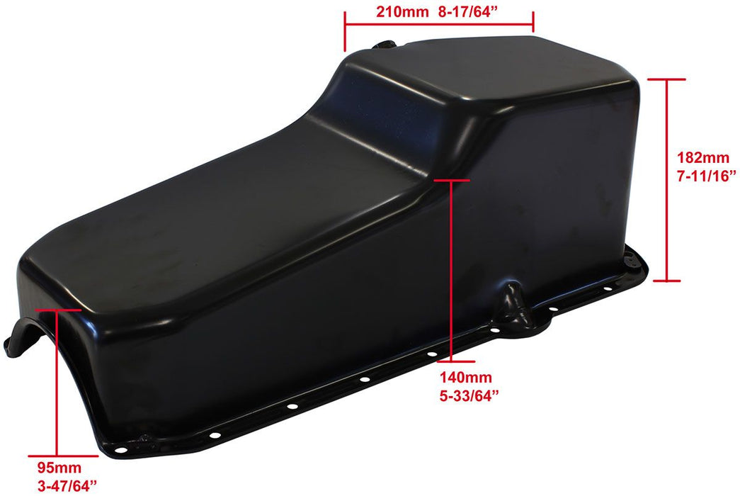 STEEL STOCK OIL PAN SBC BLACK - AF82-9092BLK