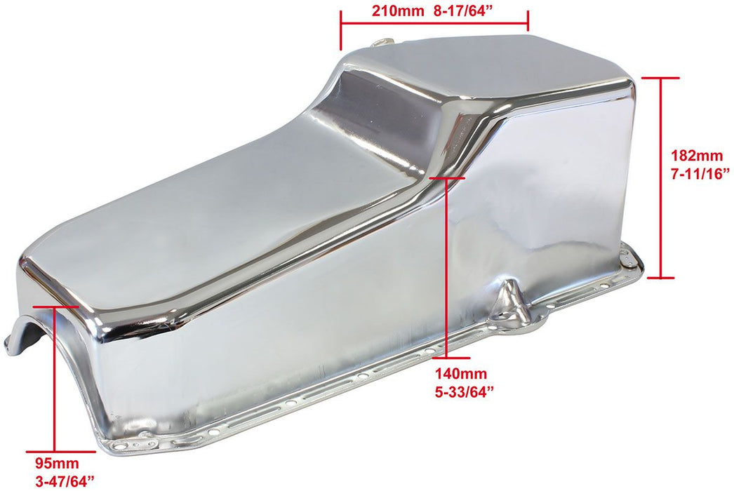 STEEL STOCK OIL PAN SBC CHROME - AF82-9092C