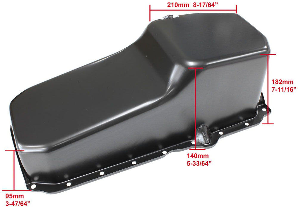 STOCK OIL PAN SBC LATE '86 ON - AF82-9414BLK