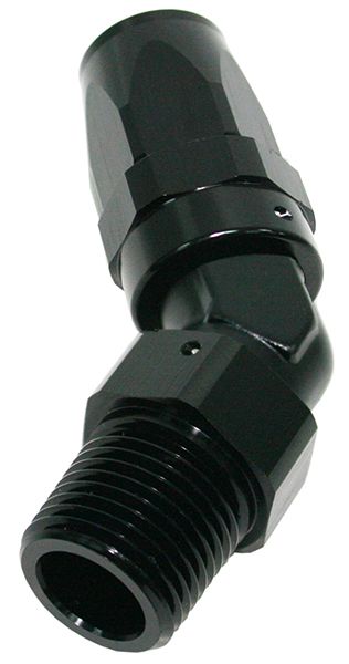 08BLK - Male 1/2 NPT 45 Deg to -10 Hos - AF828-10-08BLK