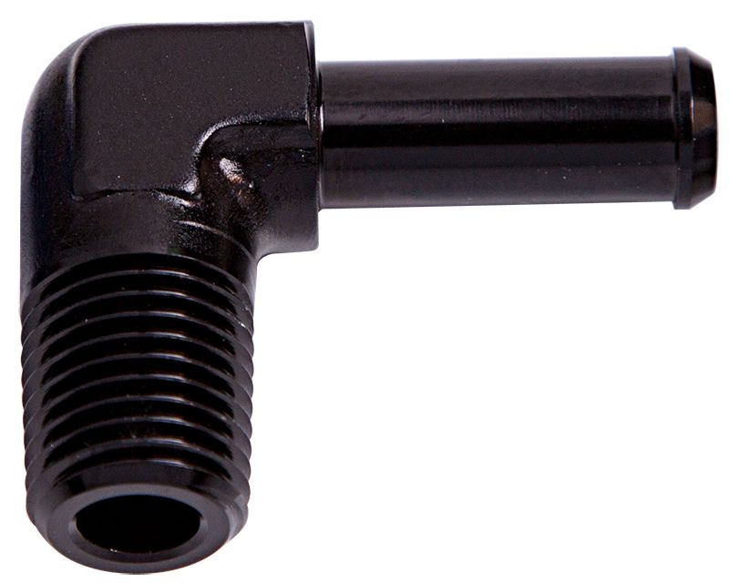 90 DEG 1/2" NPT TO 5/8" BARB - AF842-10BLK
