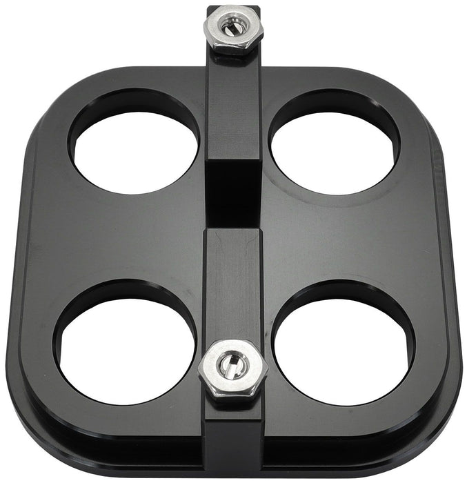 BILLET BULKHEAD PLATE 4 PORT - AF88-2022BLK
