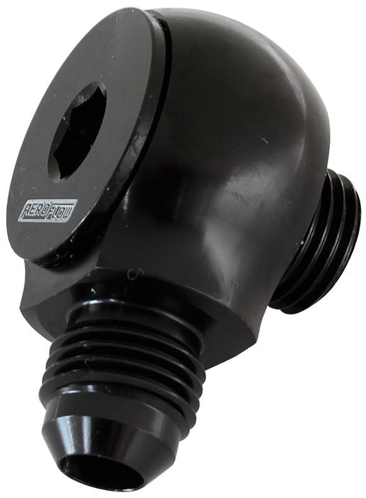 08BLK - SLIMLINE -8ORB TO -6AN 90 DEG - AF909-06-08BLK