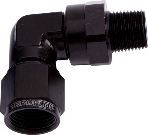 04BLK - 90 DEG 1/4" NPT TO -6AN - AF923-06-04BLK