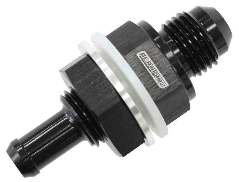 08BLK - -8AN BULKHEAD FITTING WITH 1/2 - AF927-08-08BLK