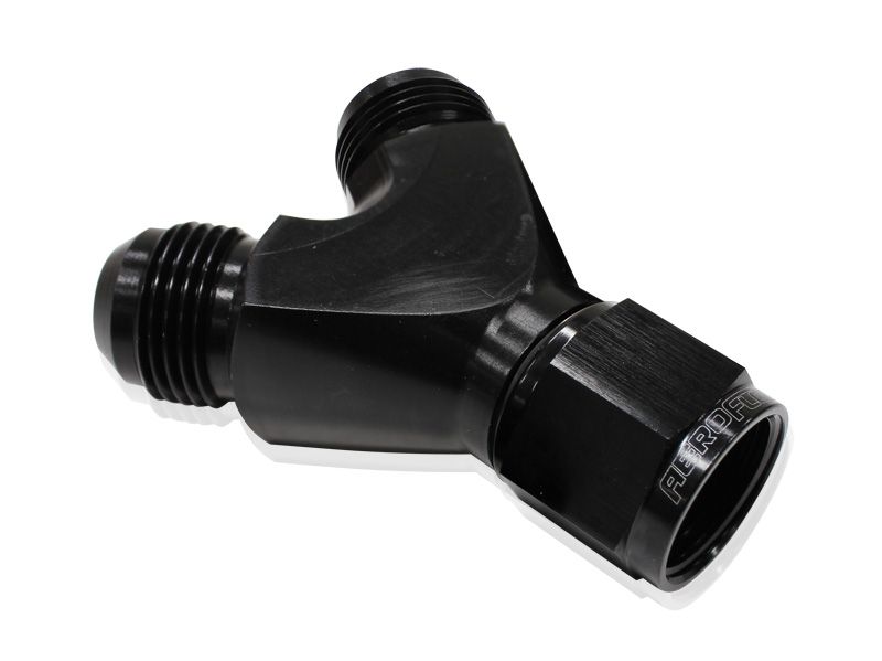 08BLK - Y PIECE -10 SWIVEL NUT 2X -8AN - AF931-10-08BLK