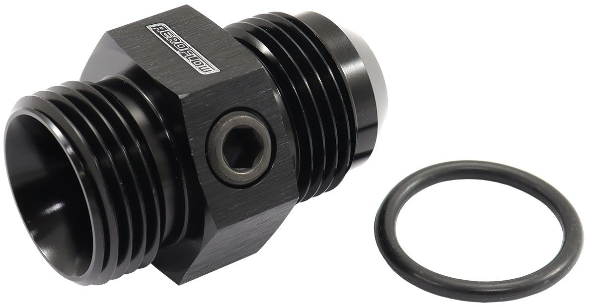 -12ORB TO -12AN WITH 3 X 1/8" - AF944-12BLK