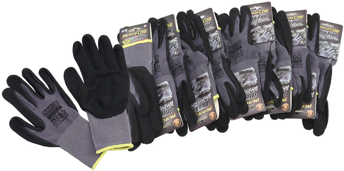 12 - MECHANIC GLOVES MEDIUM NITRILE - AF98-2220-12