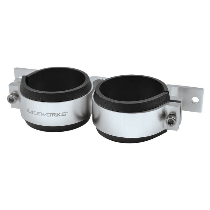 Twin Fuel Pump Bracket 60mm Silver
