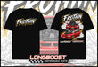 FROTHIN burnout T-shirt with logo front and two-car artwork back