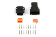 Plug and Pins Only - Matching Set of Deutsch DTM-8 Connectors (Black Keyway B - 7.5 Amp)
