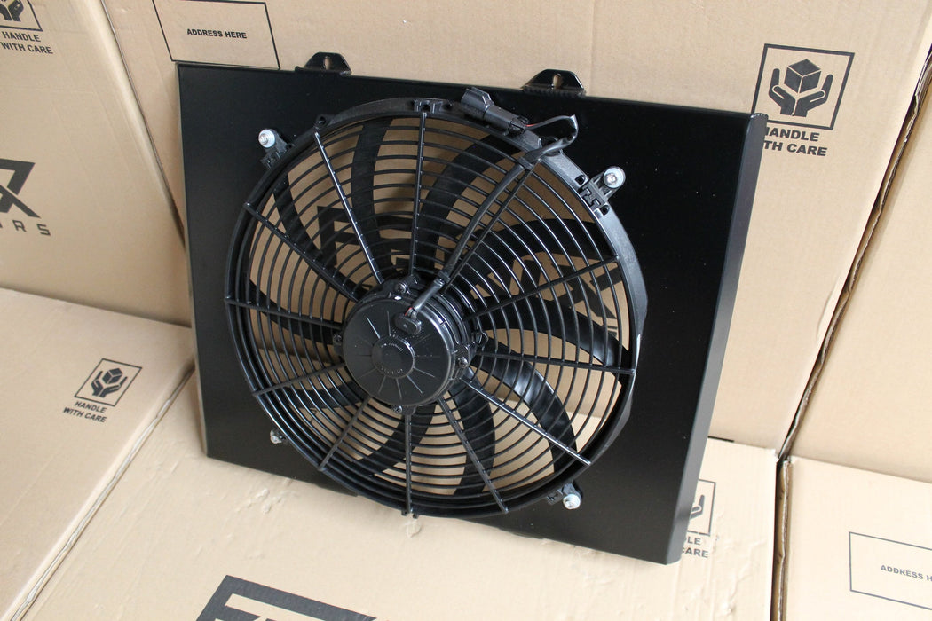 Holden VB-VC-VH-VK V8 Custom Shroud & 16" Spal 3000CFM Fan.