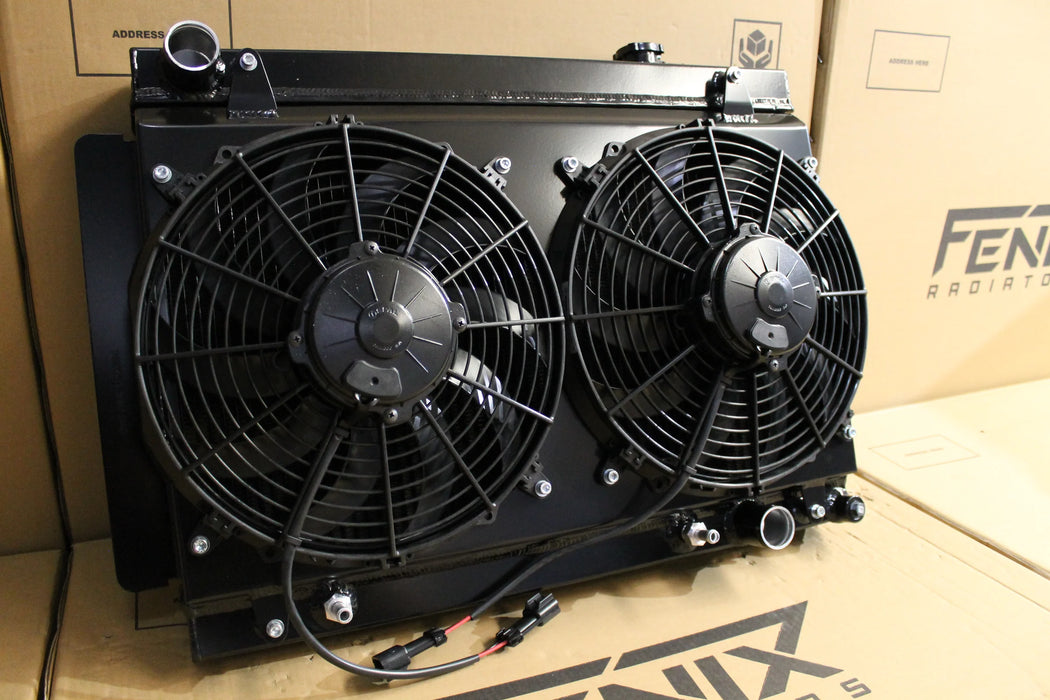 Holden Torana LH-LX-UC Chev V8 Full Alloy Performance Radiator, Custom Shroud & Spal Fans.