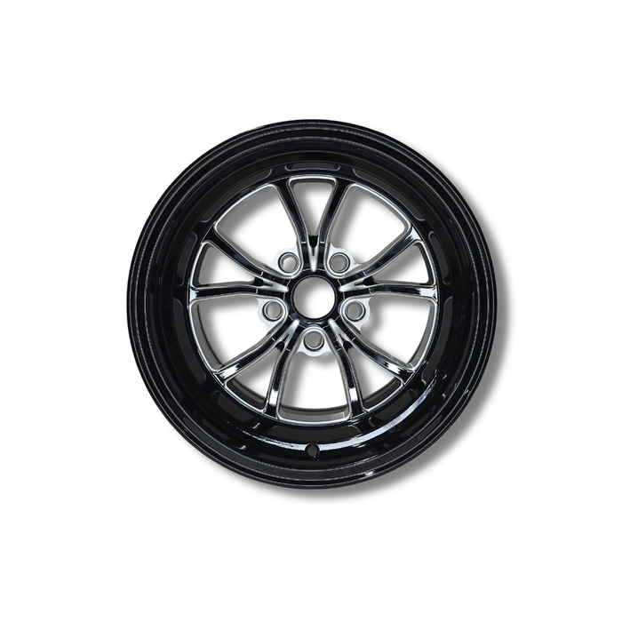 Illicit Race Wheels Black 'Eliminator' Rear Drag Wheels 15"x8.5" 3.5" BS | 5x114.3 5x4.5"