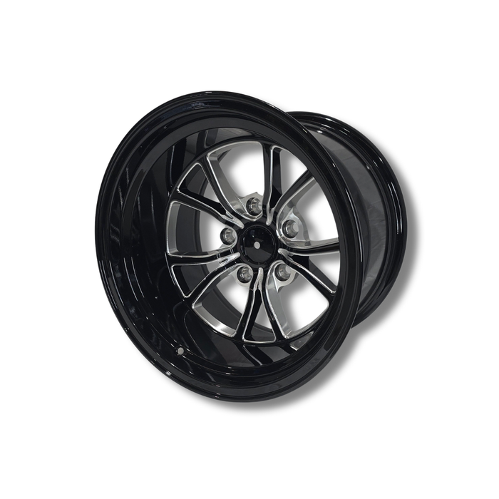 Illicit Race Wheels Black 'Eliminator' Rear Drag Wheels 15"x10" 3.5" BS | 5x114.3 5x4.5"