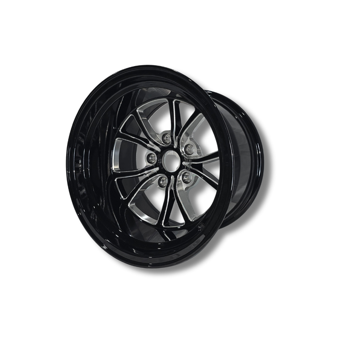 Illicit Race Wheels Black 'Eliminator' Rear Drag Wheels 15"x10" 3.5" BS | 5x120.65 5x4.75"