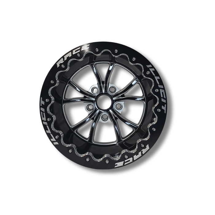 Illicit Race Wheels Black 'Eliminator' Rear Drag Wheels 15"x10" 3.5" BS | 5x120.65 5x4.75"