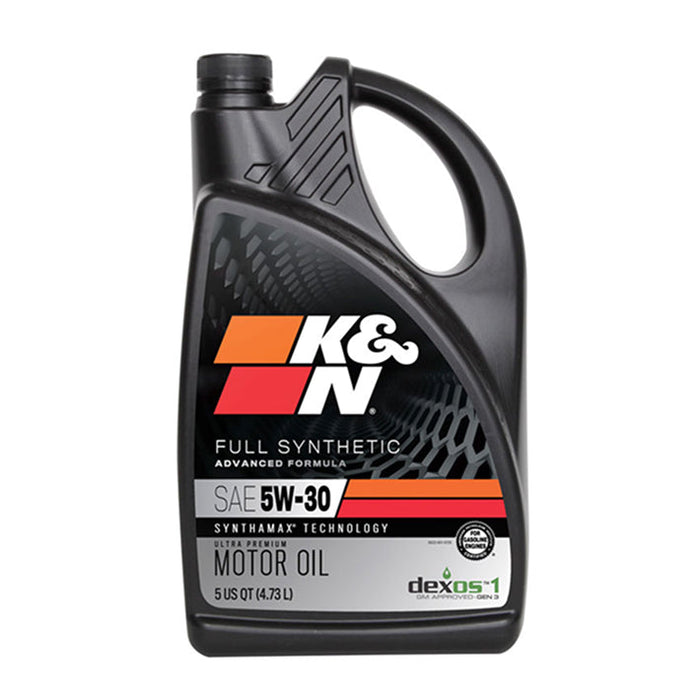 104102 K&N Motor Oil: 5W-30 Synthetic Engine Oil: Premium Protection, High Mileage, 5 Quarts