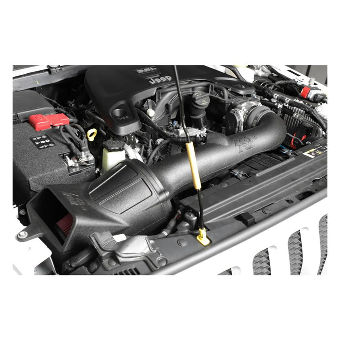 63-1576 K&N Performance Air Intake System, 2018 - 2025 Jeep Wrangler/Gladiator 3.6l V6