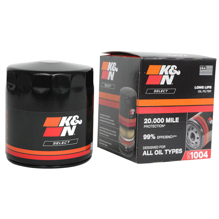 SO-1004 K&N Oil Filter; Spin-On, 1972 - 2025 Subaru/ Honda/ Hyundai/ Kia/ Toyota/ Dodge