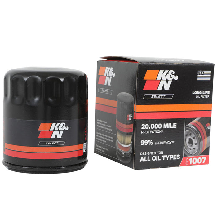 SO-1007 K&N Oil Filter; Spin-On, 1975 - 2012 GMC/ Chevrolet/ Jeep/ Isuzu/ Pontiac/ Buick
