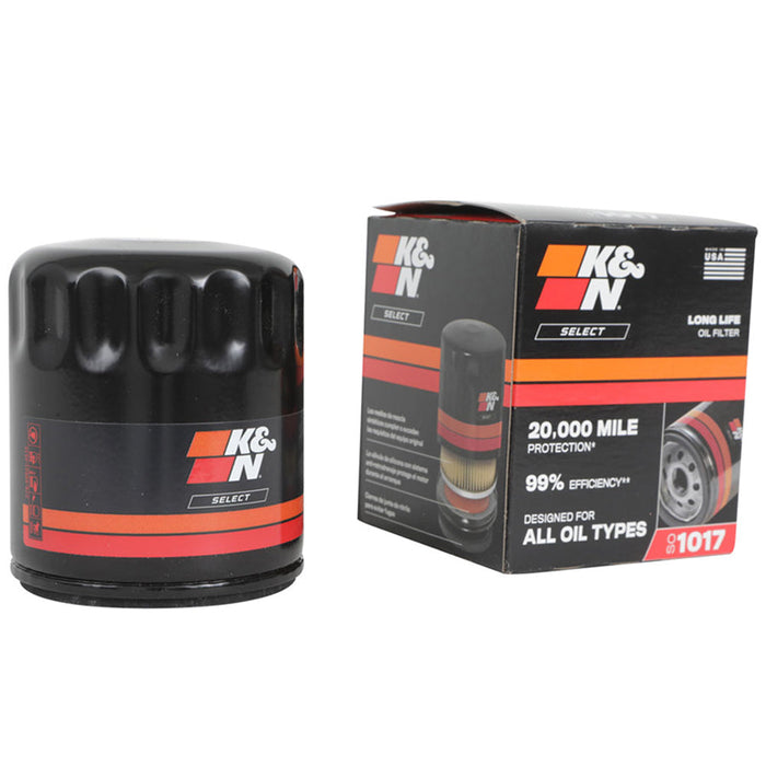 SO-1017 K&N Oil Filter; Spin-On, 2007 - 2025 Chevrolet/ Ford/ Dodge/ GMC/ RAM/ Buick/ Alfa