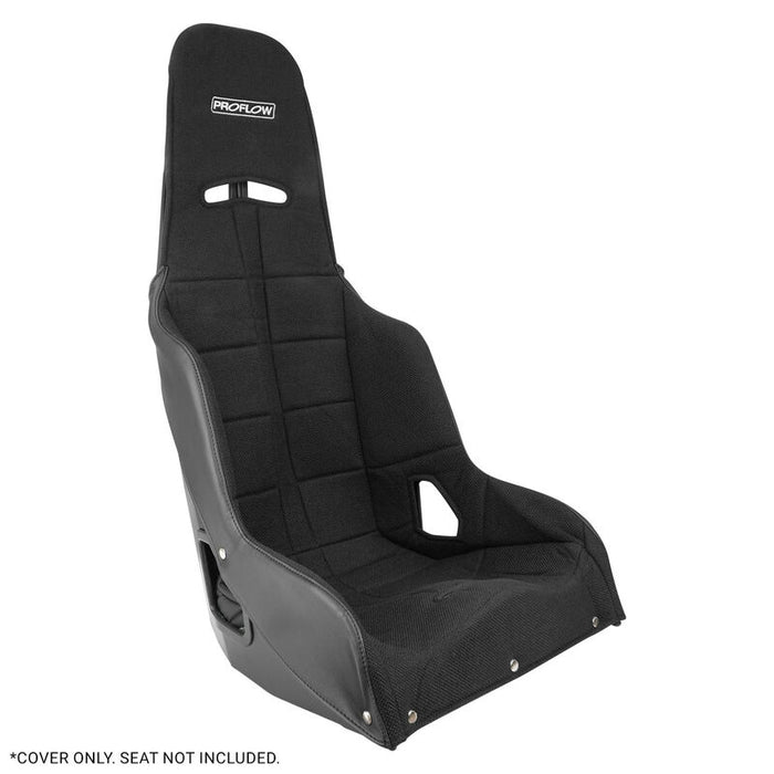 Proflow Aluminium Race Bucket Seat Tweed Cover 17 in - Black