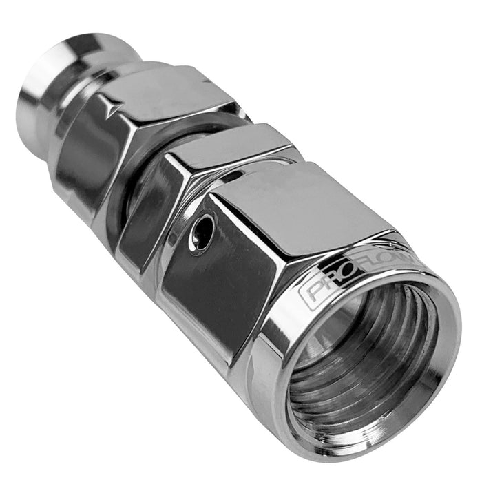 Proflow 1/2in. Tube To Female -08AN Hose End Aluminium Tube Adaptor, Polished